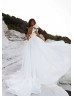 White Satin Open Back Asymmetrical Wedding Dress